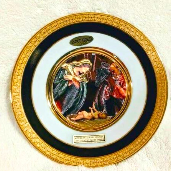 Dufex 24k Gold Trim 3d Foil Art 6” Plate - Picture 1 of 4